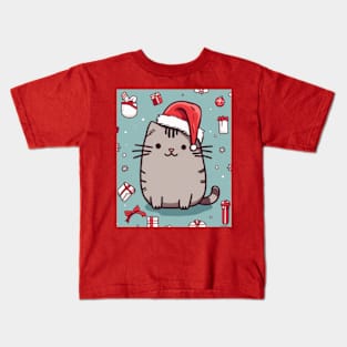 Pu-sheen Santa kitty Kids T-Shirt